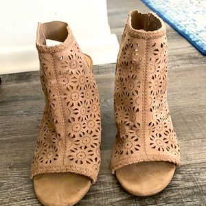 Lauren Conrad open heeled booties